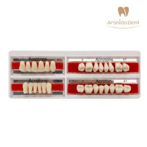 دندان مصنوعی آکریلیک سه لایه سه پخت آکراتون انگلیسی اصل
