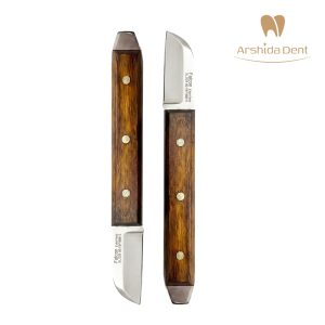 چاقو گچ تمام استیل دسته چوبی طرح مدیس فالکون پاکستان