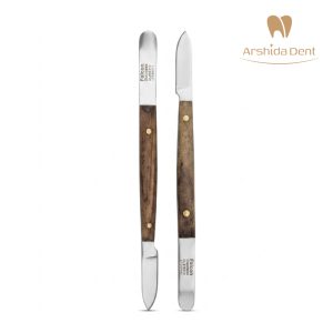 اسپاتول تمام استیل دسته چوبی موم کاری (مدلاژ) تخت کوچک فالکون پاکستان